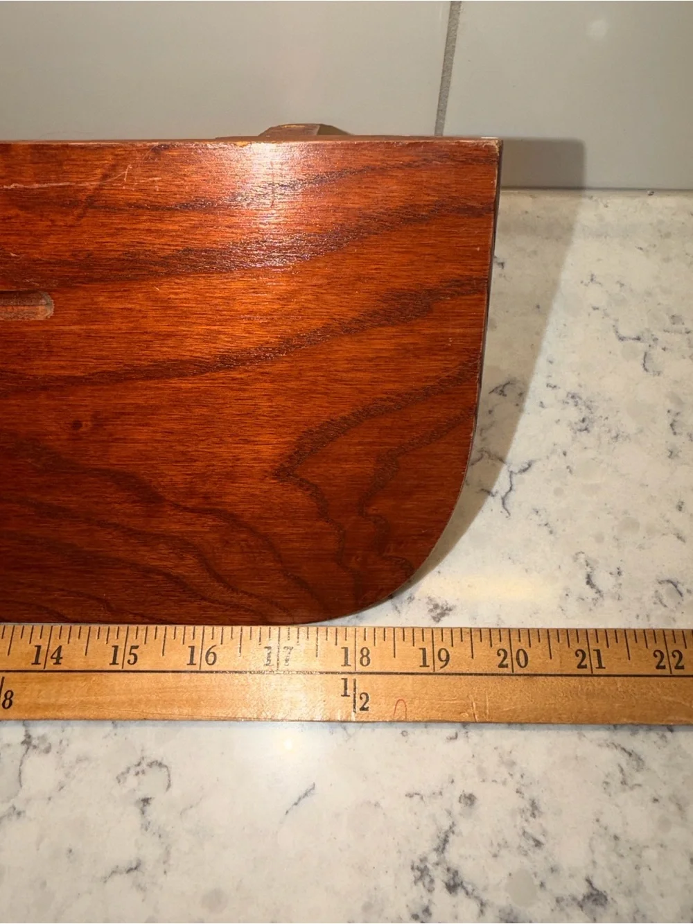 Wooden Bath Caddy in Rich Mahogany Finish